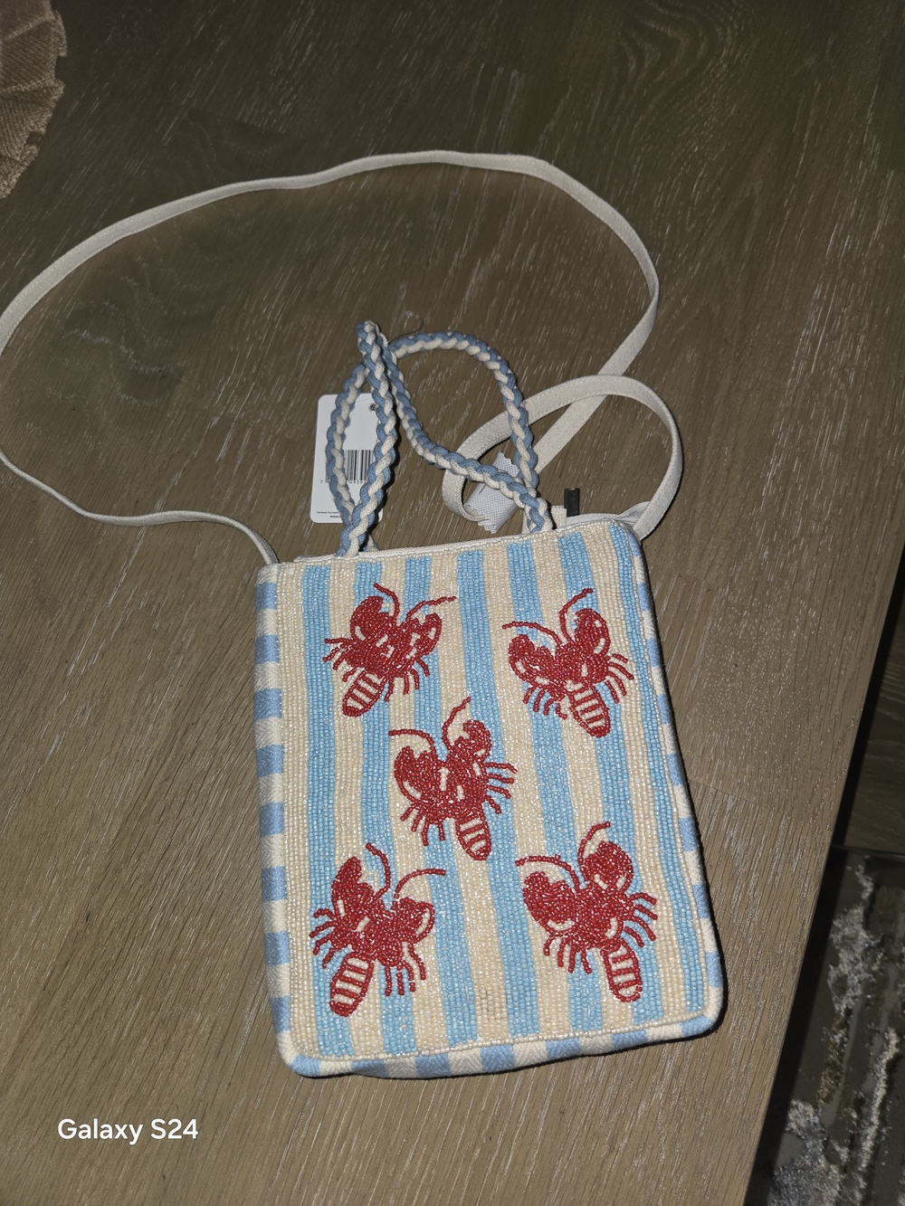 Lulu Beaded Lobster Crossbody Bsg Purse New